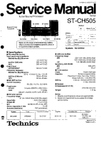 Technics - STCH-505 - Service manual 